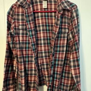 Patagonia Women's Organic Cotton Flannel Plaid Shirt - Red, Blue